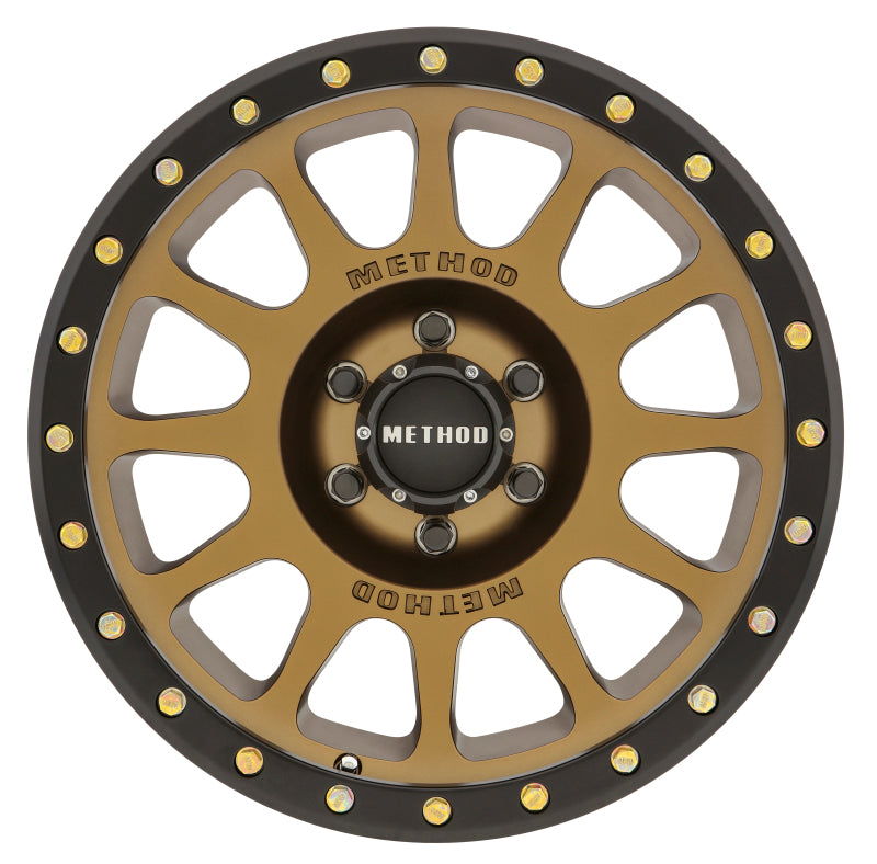 (set of 4) Method MR305 NV Bronze - Matte Black Lip | 16x8" +0mm | 6x5.5in Wheel