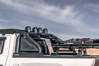 Go Rhino 15-22 Ford F-150 / 07-21 Toy. Tundra XRS Cross Bars Kit - Tex Blk (Attch Tonneau Cvr T-Trk)
