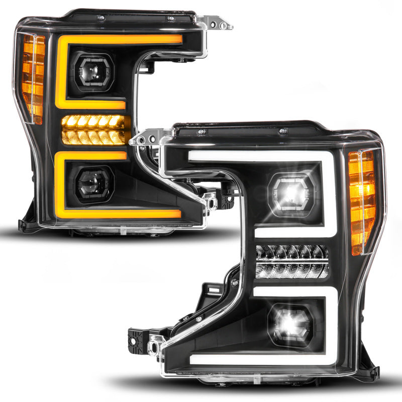 ANZO 20-22 Ford Super Duty Halogen Z-Series Full LED Proj Headlight SeqSig Pass Side (111620X-R)