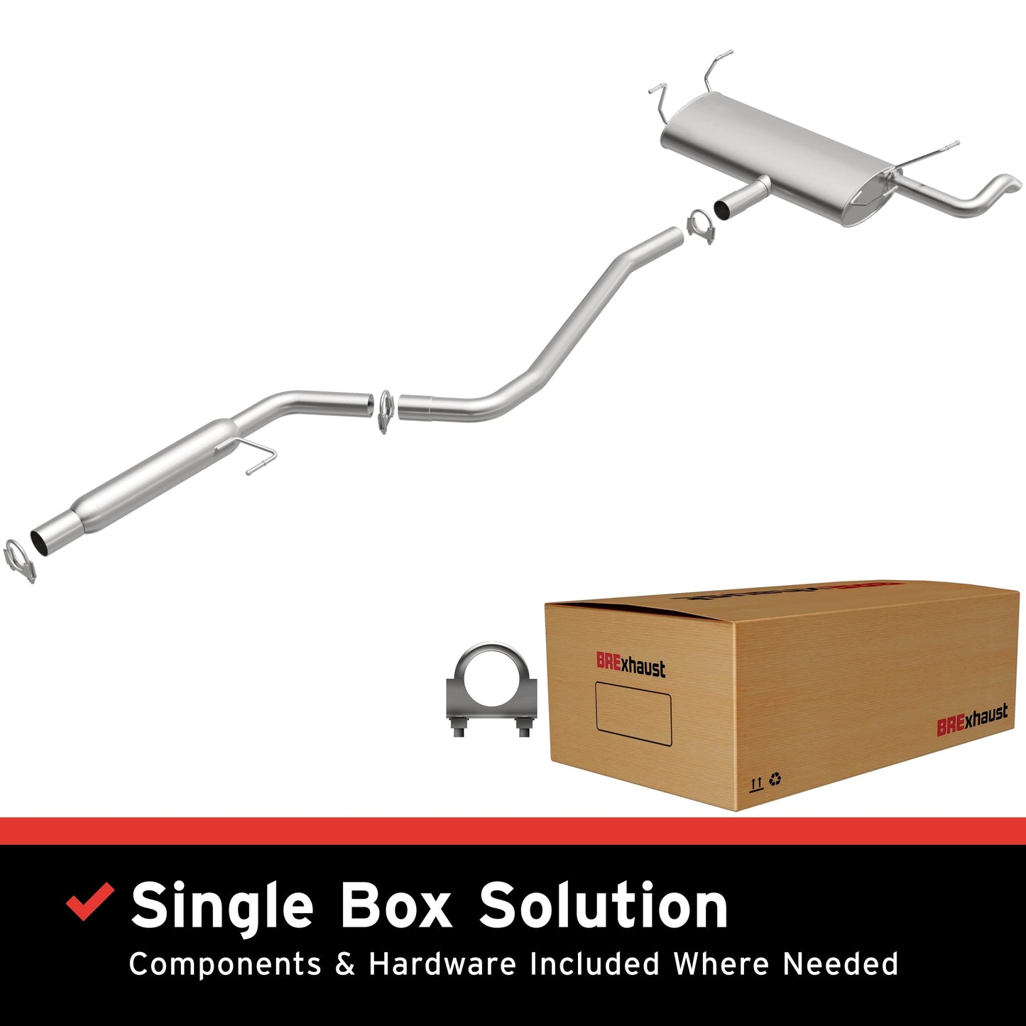 BRExhaust 2015-2017 Chrysler 200 2.4L Direct-Fit Replacement Exhaust System