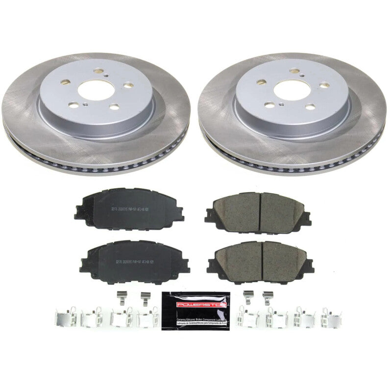 PowerStop 20-22 Toyota Prius Prime Front Semi-Coated Rotor Kit (SC8328)