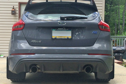 Rally Armor Mud Flaps Grey Logo For 12-19 Focus ST/RS/SE MF27-UR-BLK/GRY