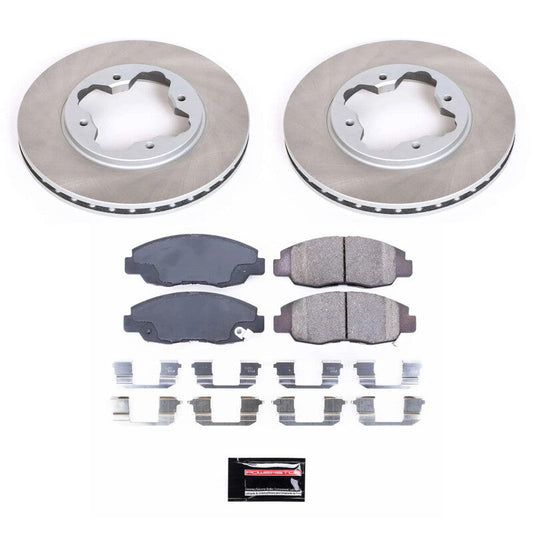 PowerStop 90-97 Honda Accord Front Semi-Coated Rotor Kit (SC697)