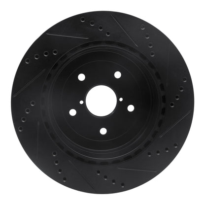 R1 Drilled & Slotted Rear Left Rotor | Subaru Impreza (00-14) (ECB-13017L)