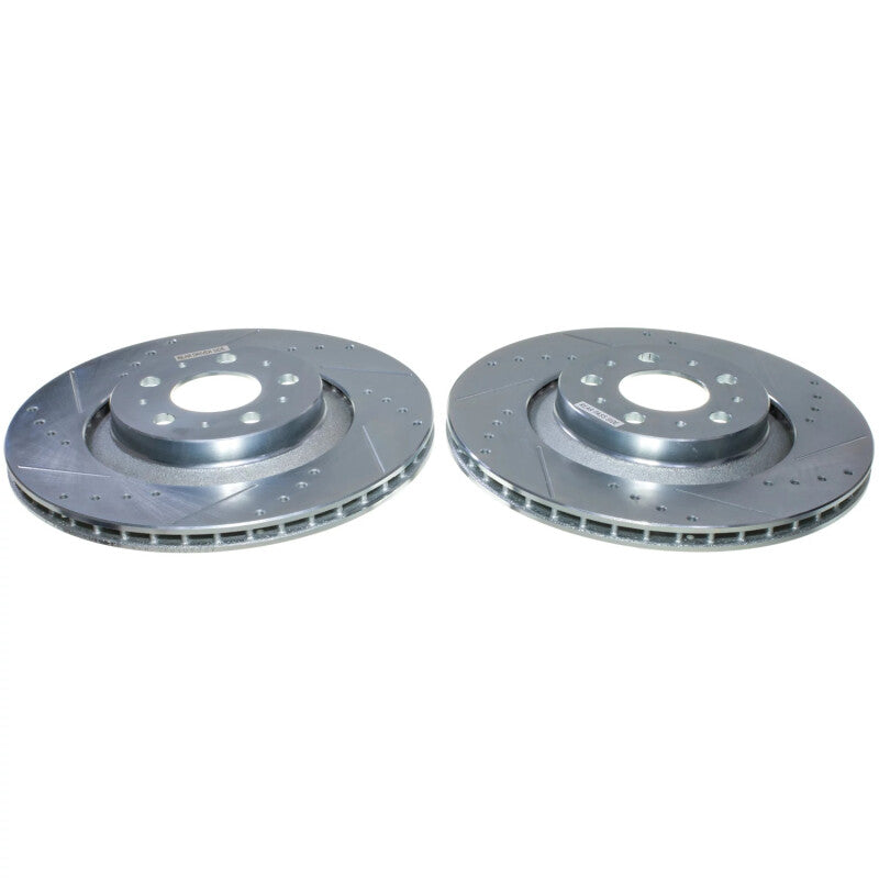 PowerStop 20-24 Tesla Y Rear Drilled & Slotted Rotor - Pair (AR84012XPR)