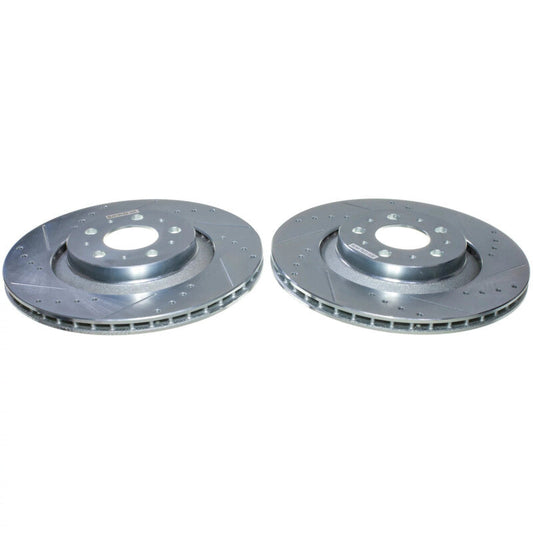 PowerStop 20-24 Tesla Y Rear Drilled & Slotted Rotor - Pair (AR84012XPR)