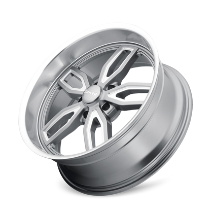 Ridler Wheels 608 Gloss Grey Milled | 18x8" +0mm | 5x114.3mm Wheel