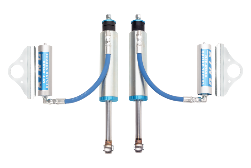 King Shocks 2.5 Performance w/ Remote Reservoir + Rear Reservoir Non-Adjustable Shocks Set w/0-2.5" lift - 2000-2010 Chevrolet Silverado 3500 HD 4WD