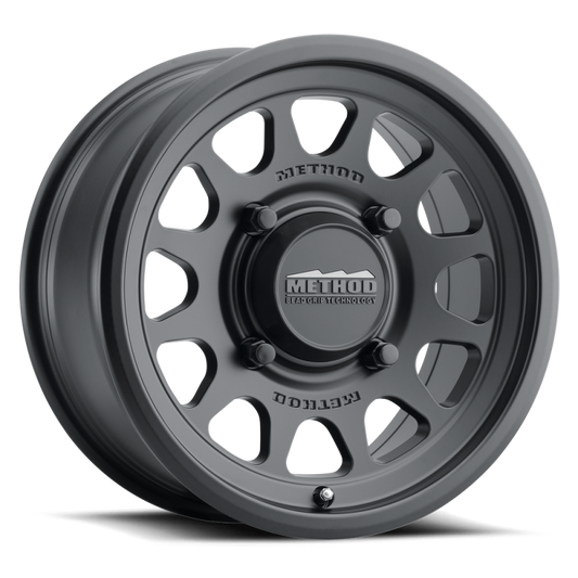 (set of 4) Method MR414 UTV Bead Grip Matte Black | 15x10" +25mm | 5x4.5in Wheel