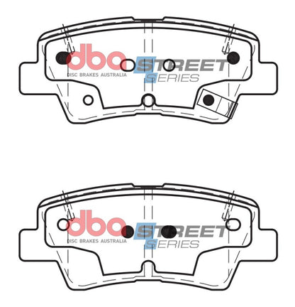 DBA Rear Street Series Brake Pads | Hyundai Accent (12-17) (DB2076SS)