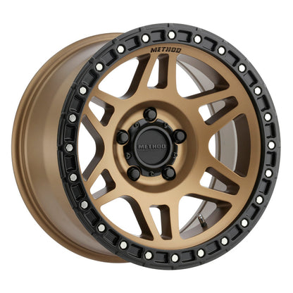 (set of 4) Method MR312 Bronze - Matte Black Lip | 17x8.5" +0mm | 5x150mm Wheel