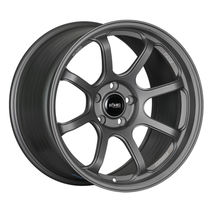 (set of 4) Konig F6SX Satin Grey | 18x10.5" +25mm | 5x120mm Wheel