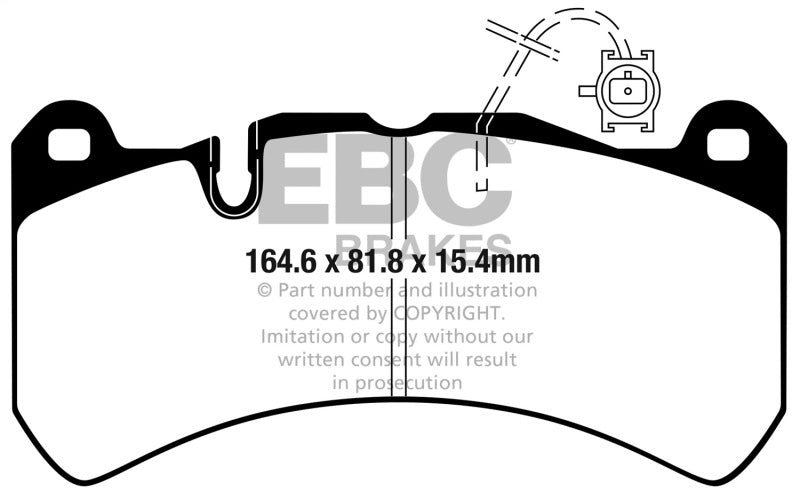 EBC Brakes DP52354NDX Bluestuff NDX Full Race Brake Pads for Giulia Stelvio