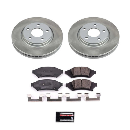 PowerStop 2009 Saturn Aura Front Semi-Coated Rotor Kit (SC1614)