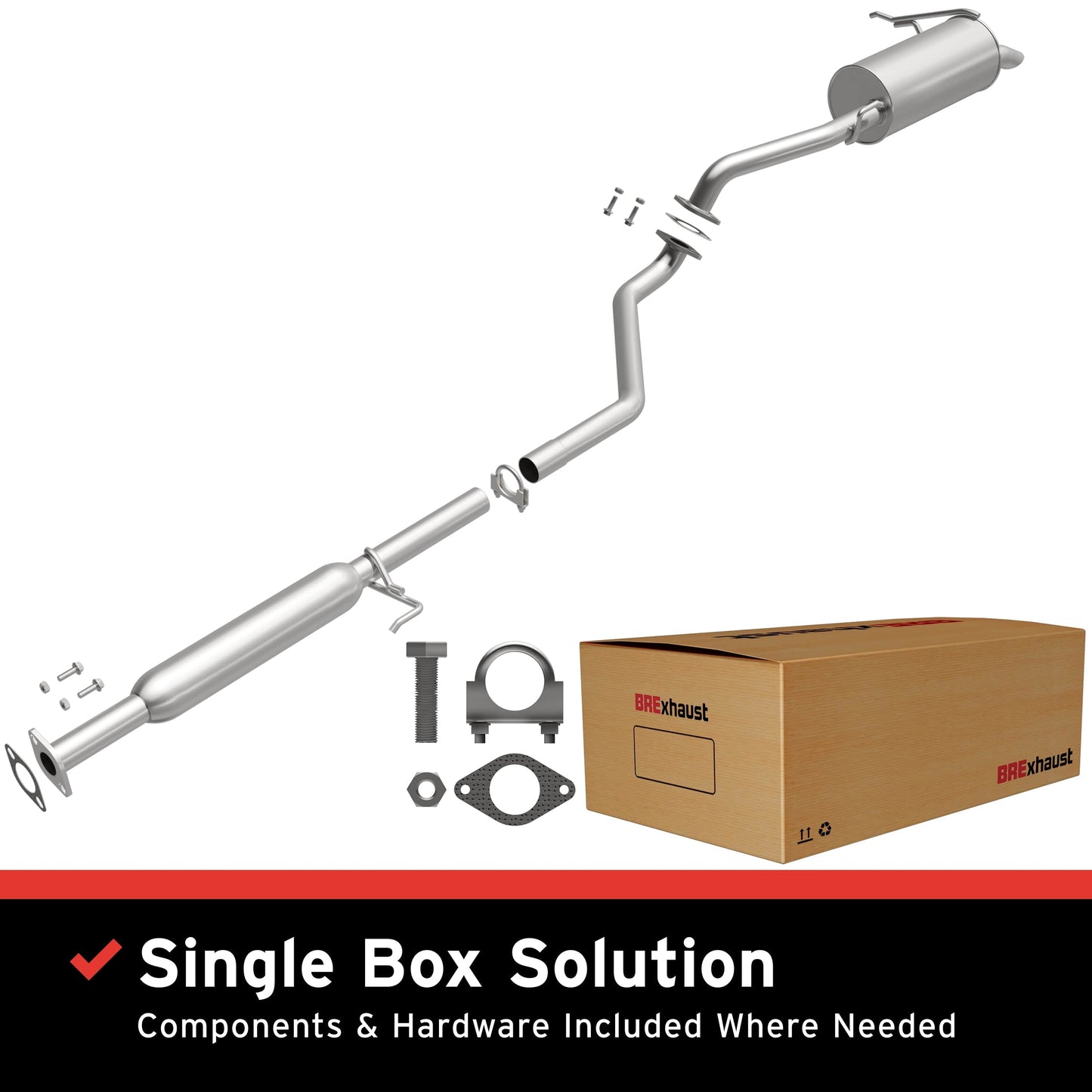 BRExhaust 2011-2016 Hyundai Elantra 1.8L Direct-Fit Replacement Exhaust System