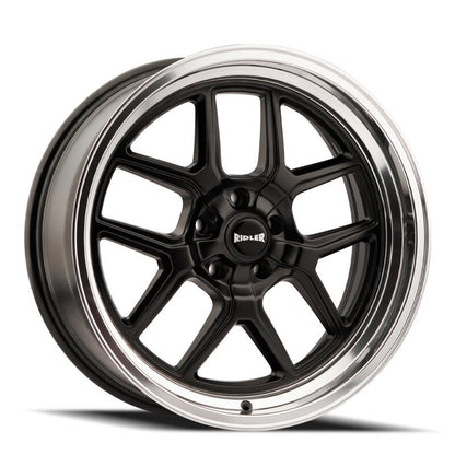 (set of 4) Ridler Wheels 610 Matte Black Polished | 17x7" +0mm | 5x120.65mm Wheels