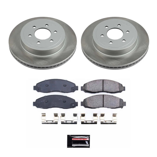 PowerStop 03-04 Dodge Dakota Front Semi-Coated Rotor Kit (SC2187)