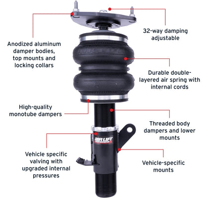Air Lift 12-25mm Front Air Suspension Kit | Subaru BRZ / Toyota 86 / GR86 (12-26) (76006)