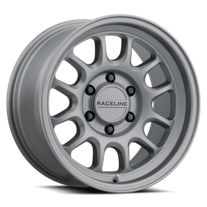 (set of 4) Raceline 958 Rogue Titanium | 17x8" +35mm | 6x139.7mm Wheel
