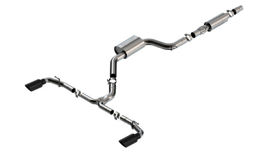 Borla 3inch S-Type Cat-Back Exhaust | Volkswagen Golf GTI (22-23) | 4in Black Chrome Tips (140883BC)