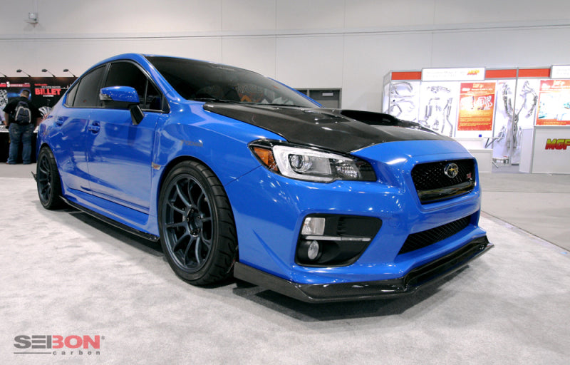 Seibon MB3-Style Carbon Fiber Front Lip | Subaru STI/WRX (15+)