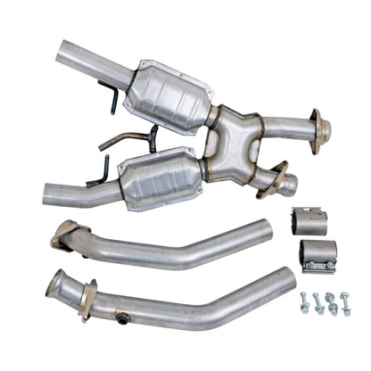 BBK High Flow X Pipe w/ Catalytic Converters | Mustang 5.0 (79-93) (1662)