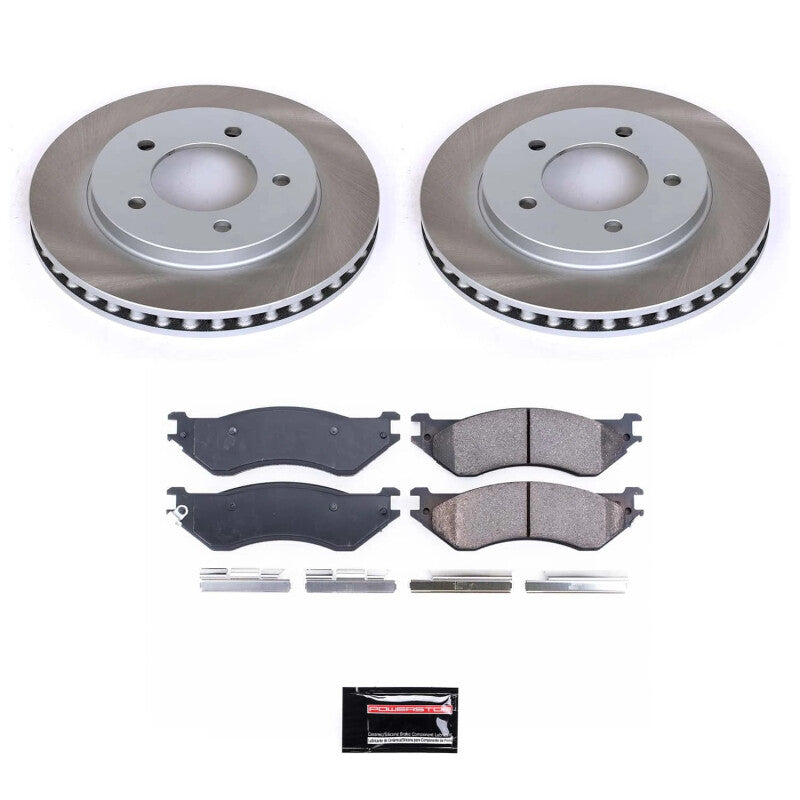 PowerStop 98-02 Lincoln Navigator Front Semi-Coated Rotor Kit (SC1869)