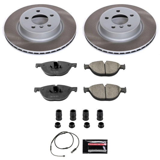 PowerStop 12-13 BMW 528i Front Semi-Coated Rotor Kit (SC7162)