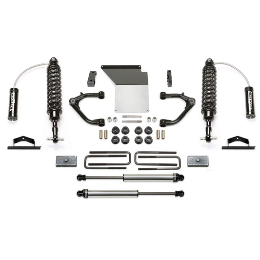 Fabtech 3" Uniball Upper Control Arm System w/ DL 2.5 Coilover & 2.25 Rear DL Shocks | GM C/K1500 Pickup (14-18) (K1110DL)