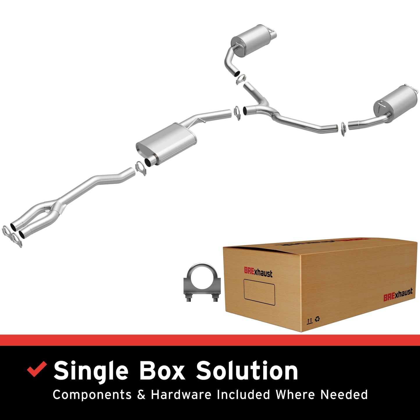 BRExhaust Direct-Fit Replacement Exhaust System 106-0842