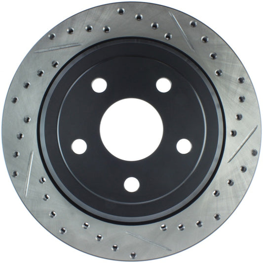 Stoptech 127.58007L 11-15 fits Jeep Grand Cherokee Drilled & Slotted Left Rotor