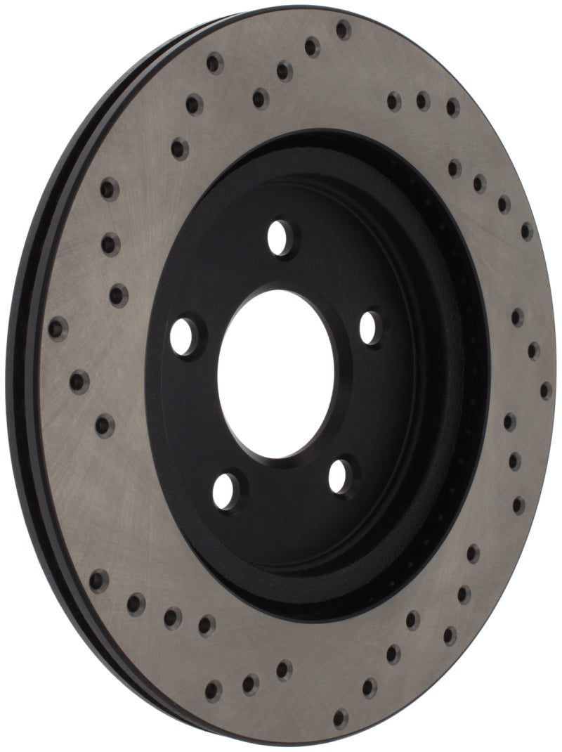 StopTech 128.61087R Sport Cross-Drilled Disc Brake Rotor for 05-14 Mustang