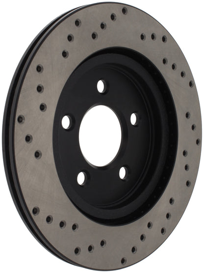 StopTech 128.61087R Sport Cross-Drilled Disc Brake Rotor for 05-14 Mustang