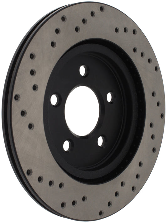 StopTech 128.61087R Sport Cross-Drilled Disc Brake Rotor for 05-14 Mustang