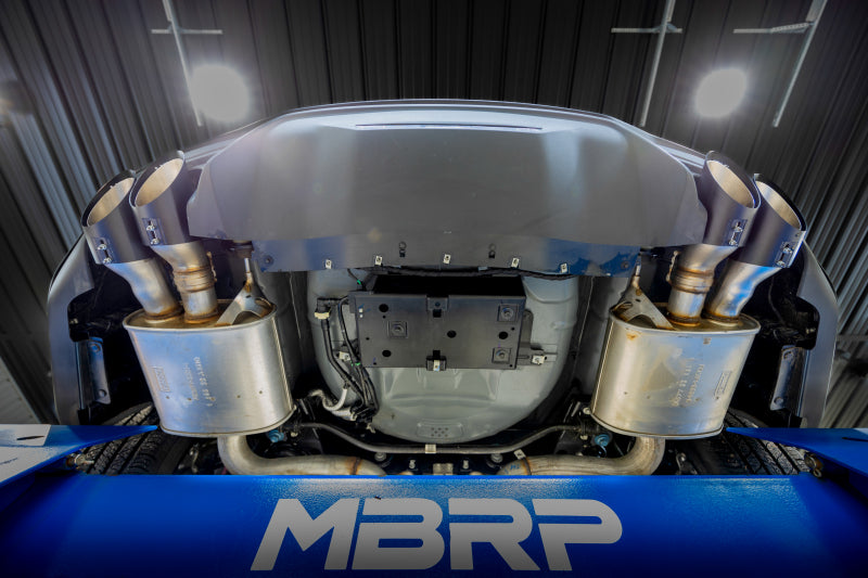 MBRP SS 4in OD/6.5in Length Quad Tip Cover Kit | Ford Mustang (15-24,20-26) (T5198BLK)