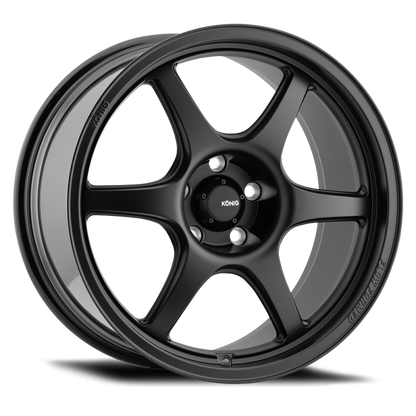 (set of 4) Konig Hexaform Matte Black | 18x9.5" +35mm | 5x114.3mm Wheel