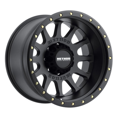(set of 4) Method MR605 NV Matte Black | 20x9" -12mm | 8x180mm Wheel