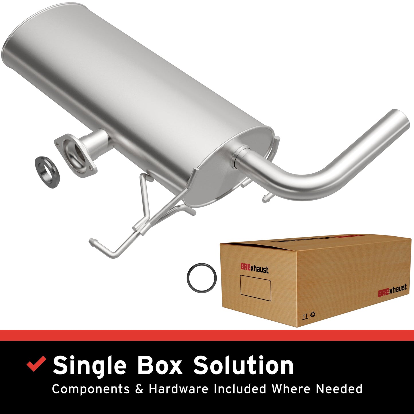 BRExhaust 2008-2015 Mitsubishi Lancer Direct-Fit Replacement Exhaust System