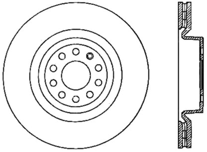 StopTech 126.33098CSR Sport Slotted Cryo Front Right Brake Rotor For Audi A3 NEW