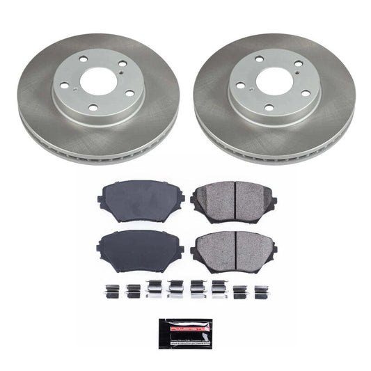 PowerStop 01-05 Toyota RAV4 Front Semi-Coated Rotor Kit (SC2419)