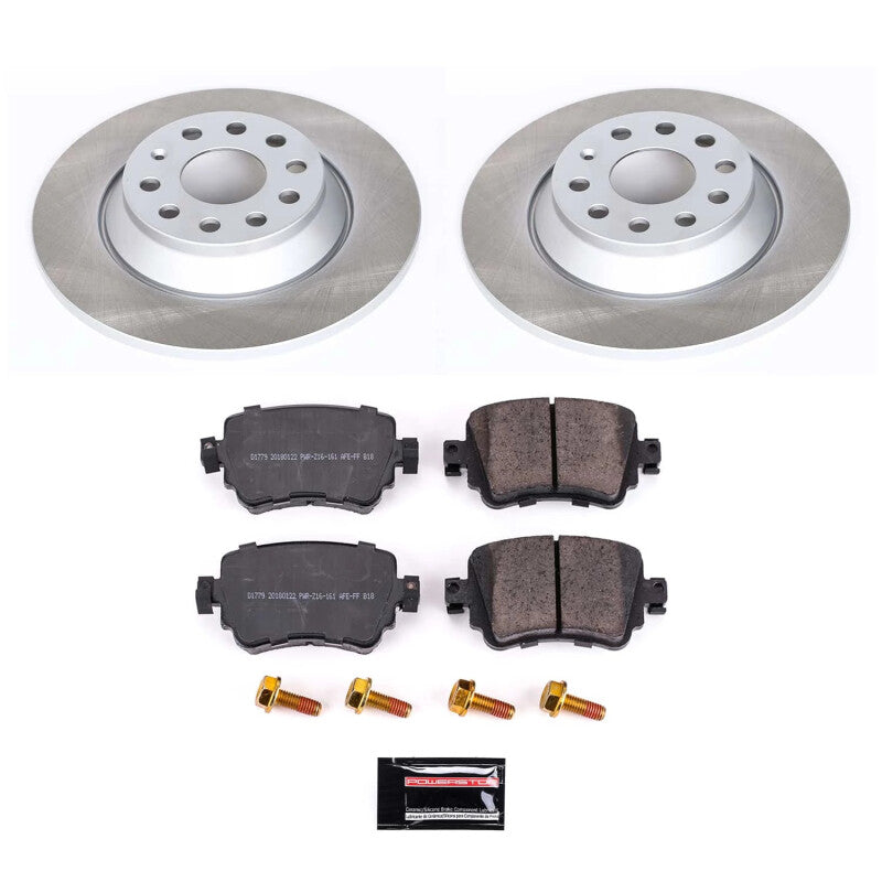 PowerStop 16-18 Audi Q3 Quattro Rear Semi-Coated Rotor Kit (SC7707)