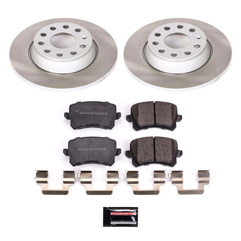 PowerStop 17-18 Volkswagen Tiguan Limited Rear Semi-Coated Rotor Kit (SC7324)
