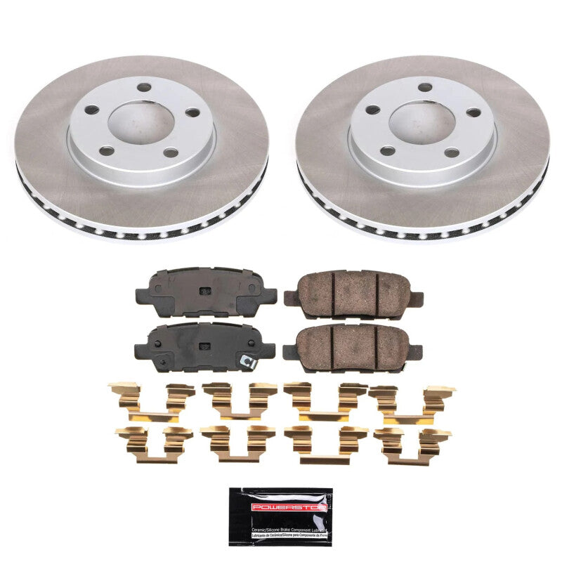 PowerStop 2009 Nissan 370Z Rear Semi-Coated Rotor Kit (SC9064)