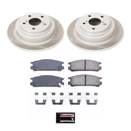 PowerStop 90-99 Subaru Legacy Rear Semi-Coated Rotor Kit (SC448)