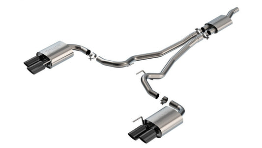 Borla Black Chrome S-Type Catback Exhaust | Ford Mustang 24 (140981BC) (140981BC)