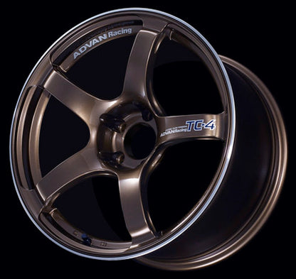 Advan TC4 Racing Umber Bronze/Ring | 17x9.5" +50mm | 5x114.3mm Wheels