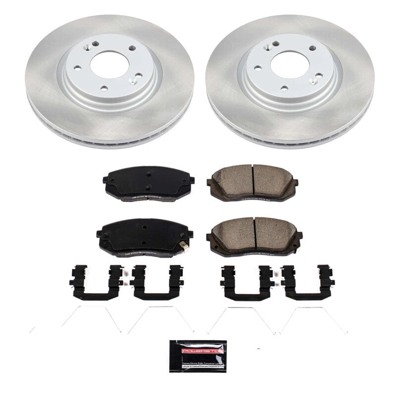 PowerStop 17-19 Kia Soul Front Semi-Coated Rotor Kit (SC8011)