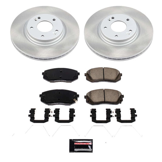 PowerStop 17-19 Kia Soul Front Semi-Coated Rotor Kit (SC8011)