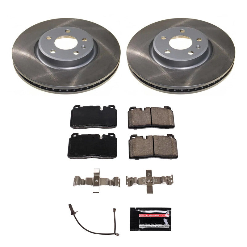 PowerStop 2013 Audi Q5 Front Semi-Coated Rotor Kit (SC7072)
