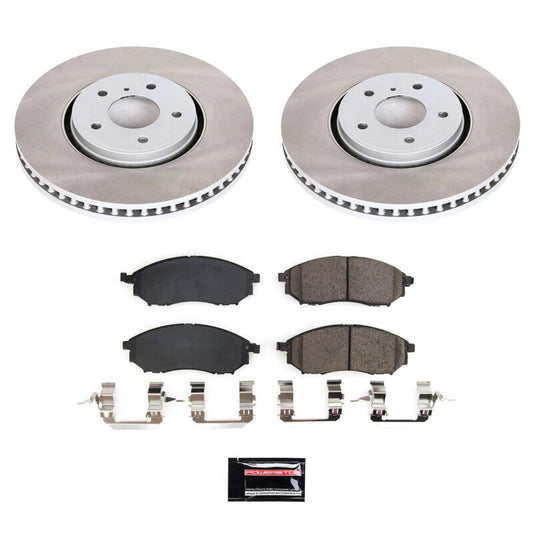 PowerStop 2014 Infiniti QX70 Front Semi-Coated Rotor Kit (SC5264)